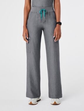 Figs Graphite High Waisted Isabel Wide Leg Scrub